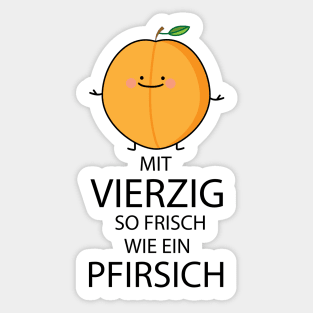 40th birthday peach Sticker